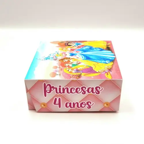 Caixa para 4 Doces - Princesas Disney