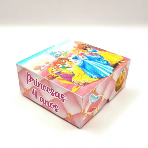 Caixa para 4 Doces - Princesas Disney