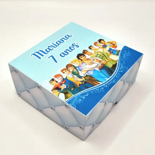 Caixa para 4 Doces - Príncipes Disney