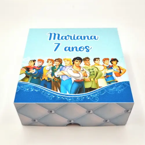 Caixa para 4 Doces - Príncipes Disney