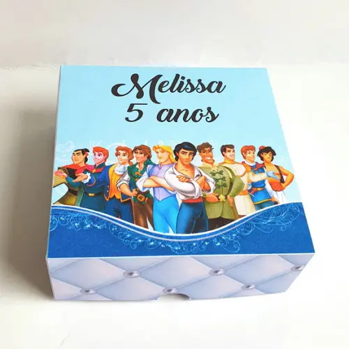 Caixa para 4 Doces - Príncipes Disney