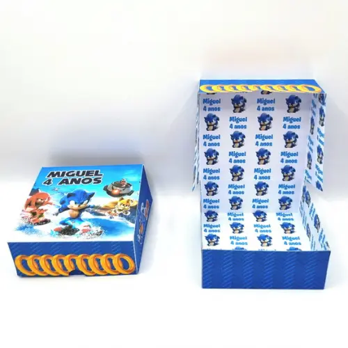 Caixa para 4 Doces - Sonic