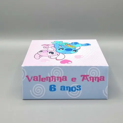 Caixa para 4 Doces - Stitch e Angel