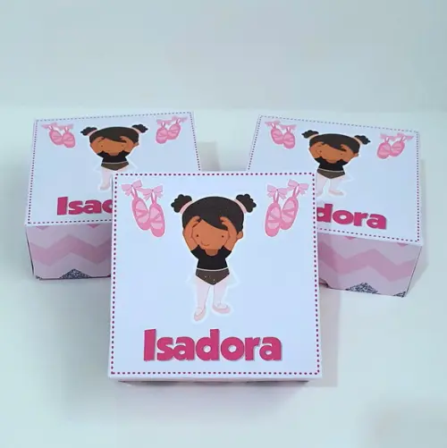 Caixa para 4 Doces Bailarina