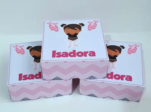 Caixa para 4 Doces Bailarina
