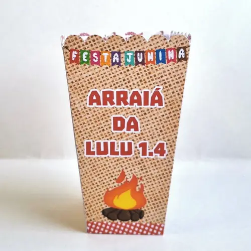 Caixa para Pipoca - Festa Junina Menina