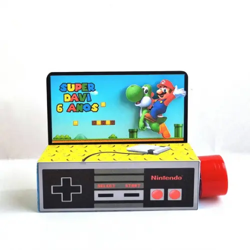 Caixa para Tubete Vídeo Game 3d - Super Mario