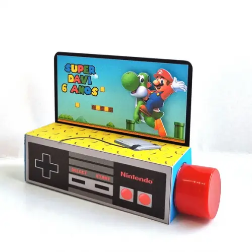 Caixa para Tubete Vídeo Game 3d - Super Mario