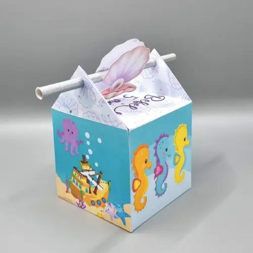 Caixa Passa Canudo - Gato Sereia