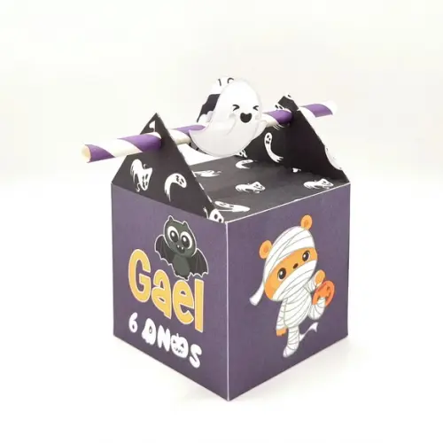 Caixa Passa Canudo - Halloween Cute