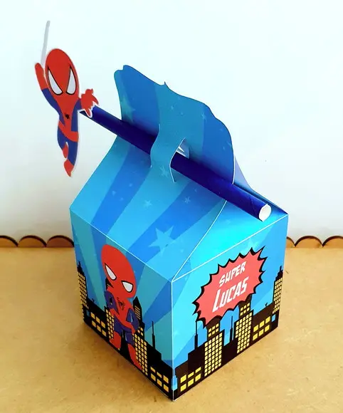 Caixa Passa Canudo - Homem Aranha Baby