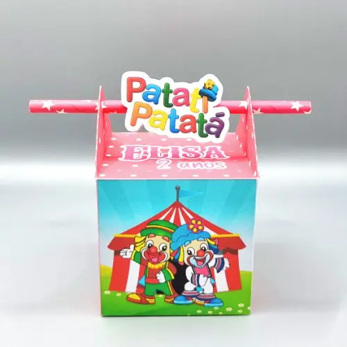 Caixa Passa Canudo - Patati Patata Rosa