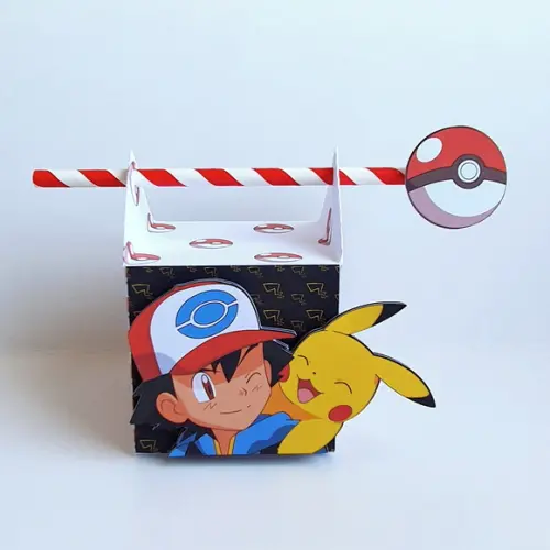 Caixa Passa Canudo - Pokemon
