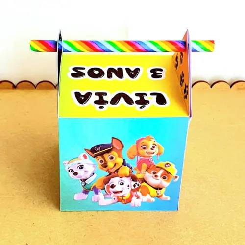 Caixa Passa Canudo - Patrulha Canina