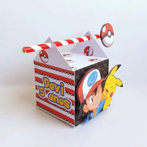 Caixa Passa Canudo - Pokemon