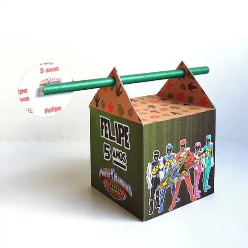 Caixa Passa Canudo - Power Ranger Dino Charger