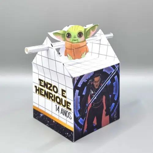 Caixa Passa Canudo - Star Wars Mandalorian