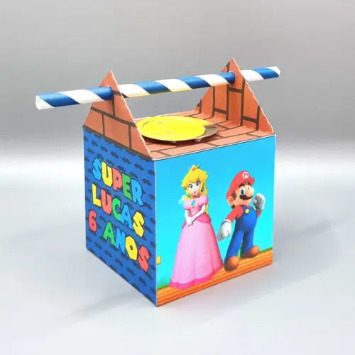 Caixa Passa Canudo - Super Mario