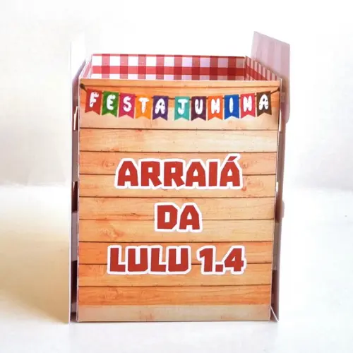 Caixa Quadrada - Festa Junina Menina