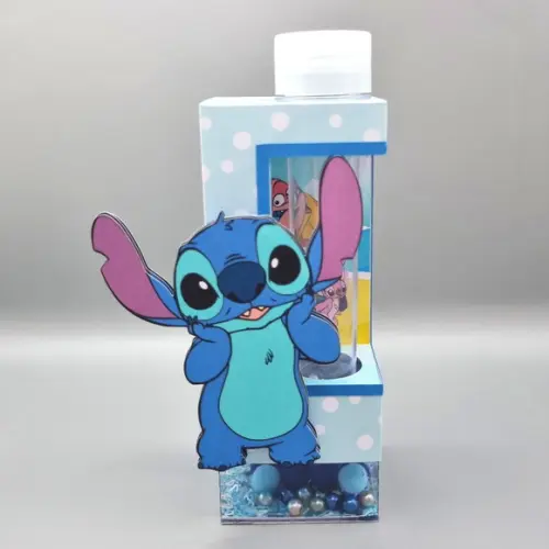 Caixa Shaker Acetato Visor Lateral para Tubete Lilo e Stitch