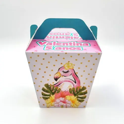 Caixa Sushi com Alça - Flamingos