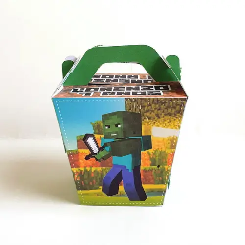 Caixa Sushi com Alça - Minecraft