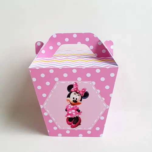 Caixa Sushi com Alça - Minnie Rosa