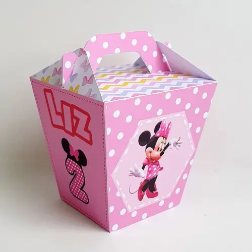 Caixa Sushi com Alça - Minnie Rosa