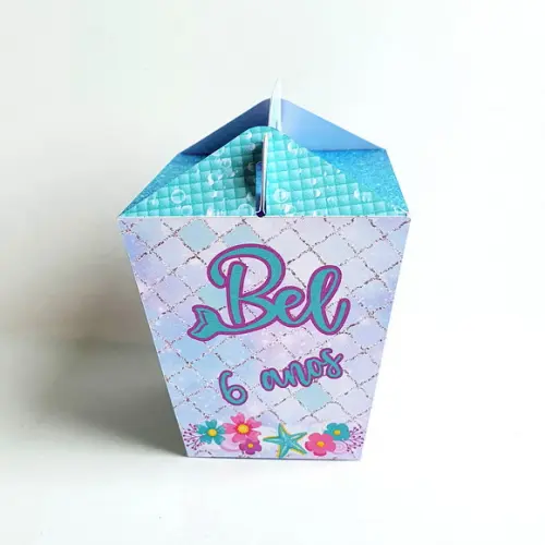 Caixa Sushi com Alça - Sereia Floral