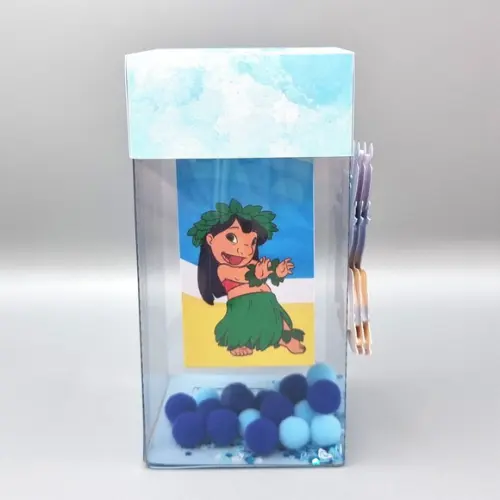 Caixa Suspensa de Acetato com Shaker - Lilo e Stitch