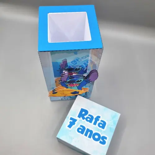 Caixa Suspensa de Acetato com Shaker - Lilo e Stitch
