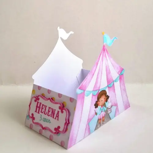 Caixa Tenda de Circo Rosa