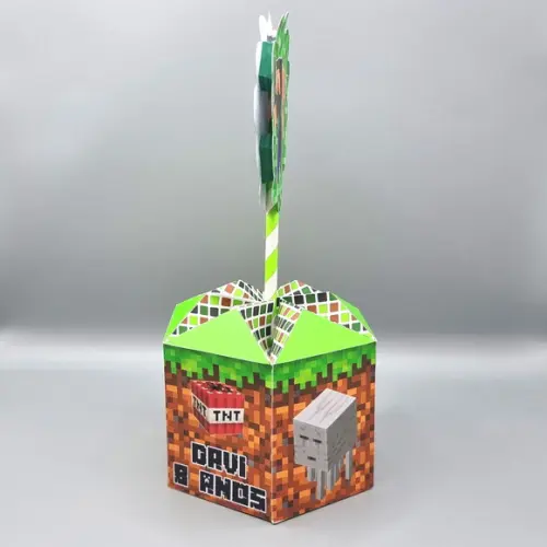 Centro de Mesa Sextavado - Minecraft