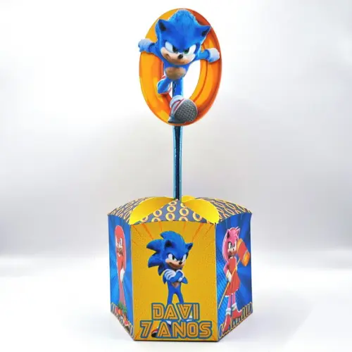 Centro de Mesa Sextavado - Sonic