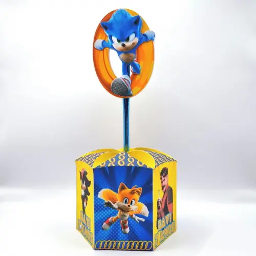 Centro de Mesa Sextavado - Sonic