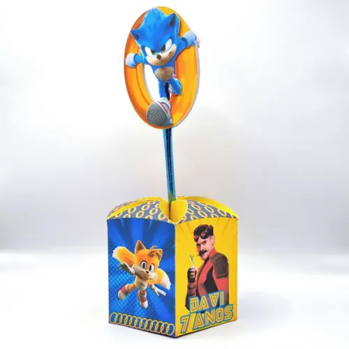 Centro de Mesa Sextavado - Sonic