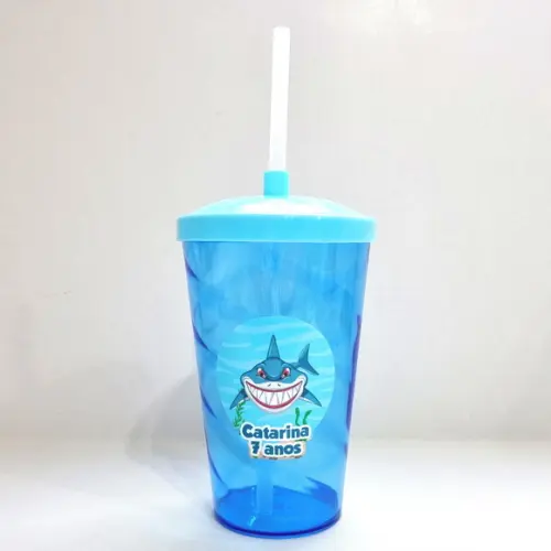 Copo Twister 400 ml Personalizado - Tubarão
