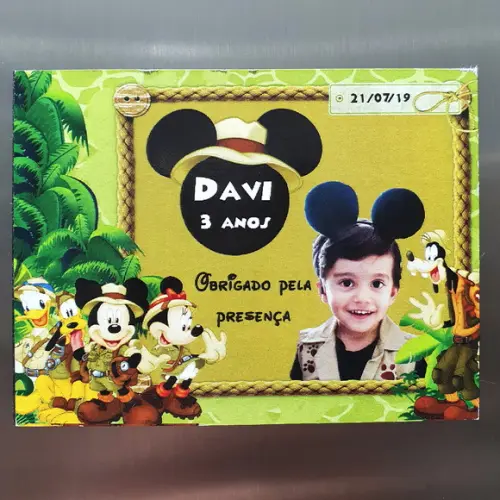 Foto Imã de Geladeira Mickey Safari
