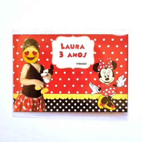 Foto Imã de Geladeira Minnie Vermelha