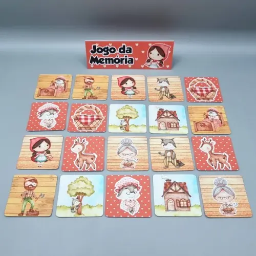 Jogo da Memória - Chapeuzinho Vermelho Aquarela