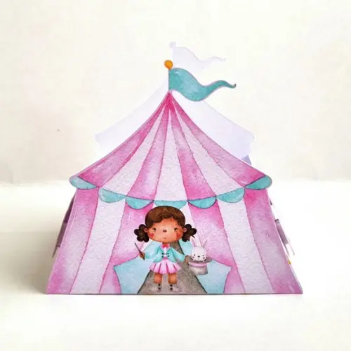 Kit Caixas Personalizadas 20 Itens - Circo Rosa