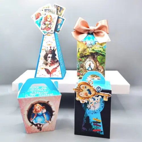 Kit Caixas Personalizadas 30 Pç Alice no País das Maravilhas