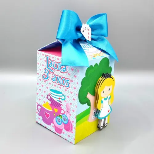 Kit Caixas Personalizadas 50 Pç Alice no País das Maravilhas