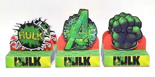 Kit com 20 Caixas Bis Duplo - Hulk