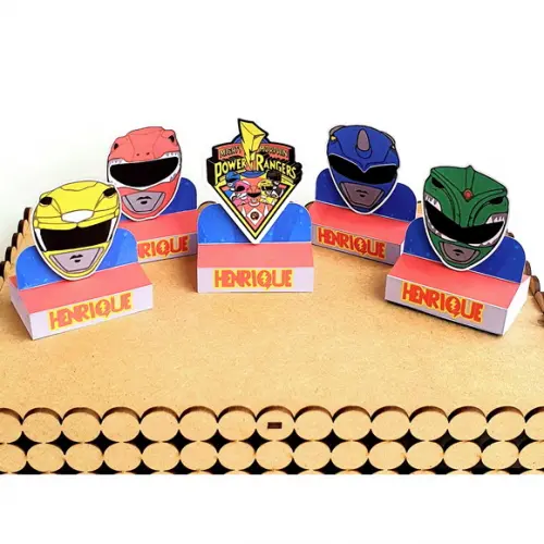 Kit com 20 Caixas Bis Duplo - Power Rangers