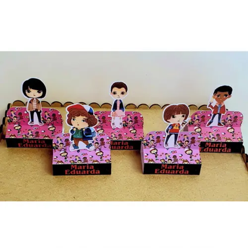 Kit com 20 Caixas Bis Duplo - Stranger Things Cute