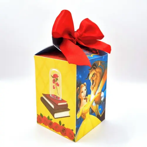 Kit de Caixas Personalizadas 20 Peças - a Bela e a Fera