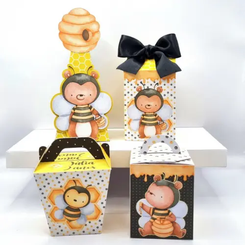 Kit de Caixas Personalizadas 20 Peças - Abelhinha