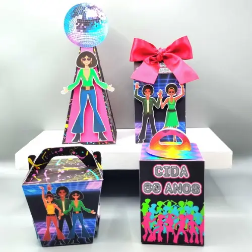 Kit de Caixas Personalizadas 20 Peças - Anos 70 e 80 Mod. 2