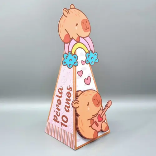 Kit de Caixas Personalizadas 20 Peças - Capivara Cute